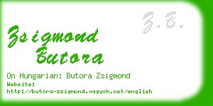 zsigmond butora business card